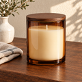 Merqavi™ Amber Glass Large Jar Candle