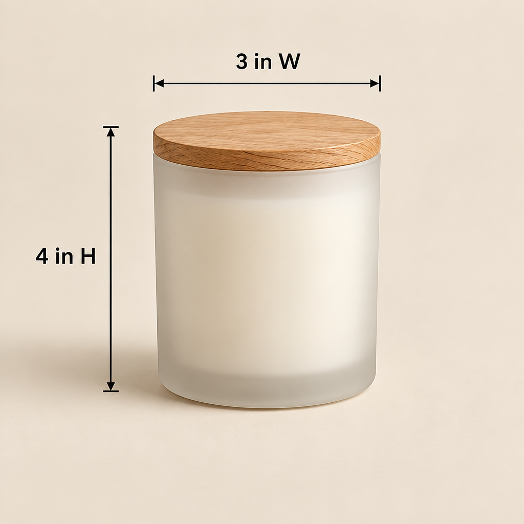 Merqavi™ Frosted Glass Medium Scented Candle