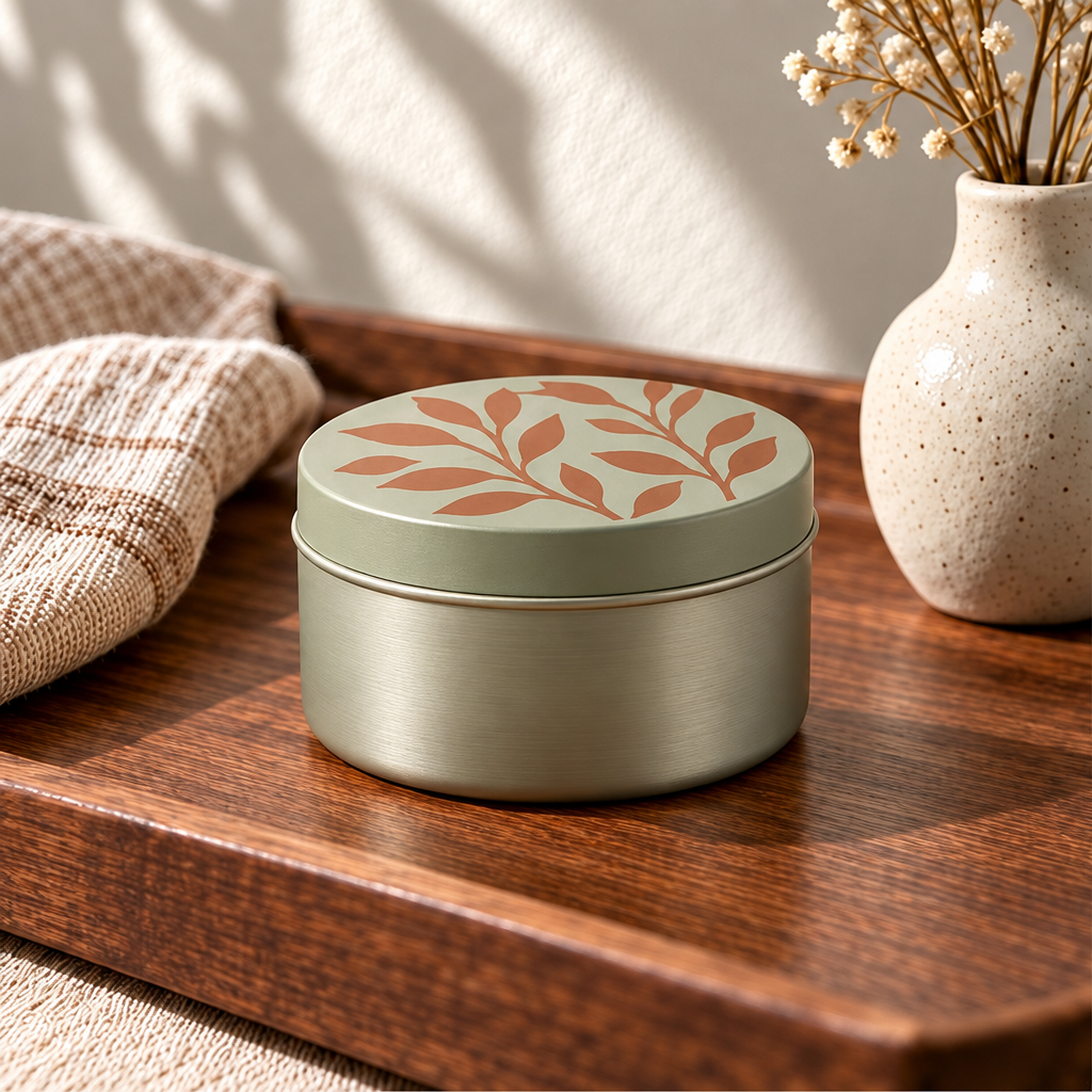 Merqavi™ Sage Botanical Lid Tin Sample Candle