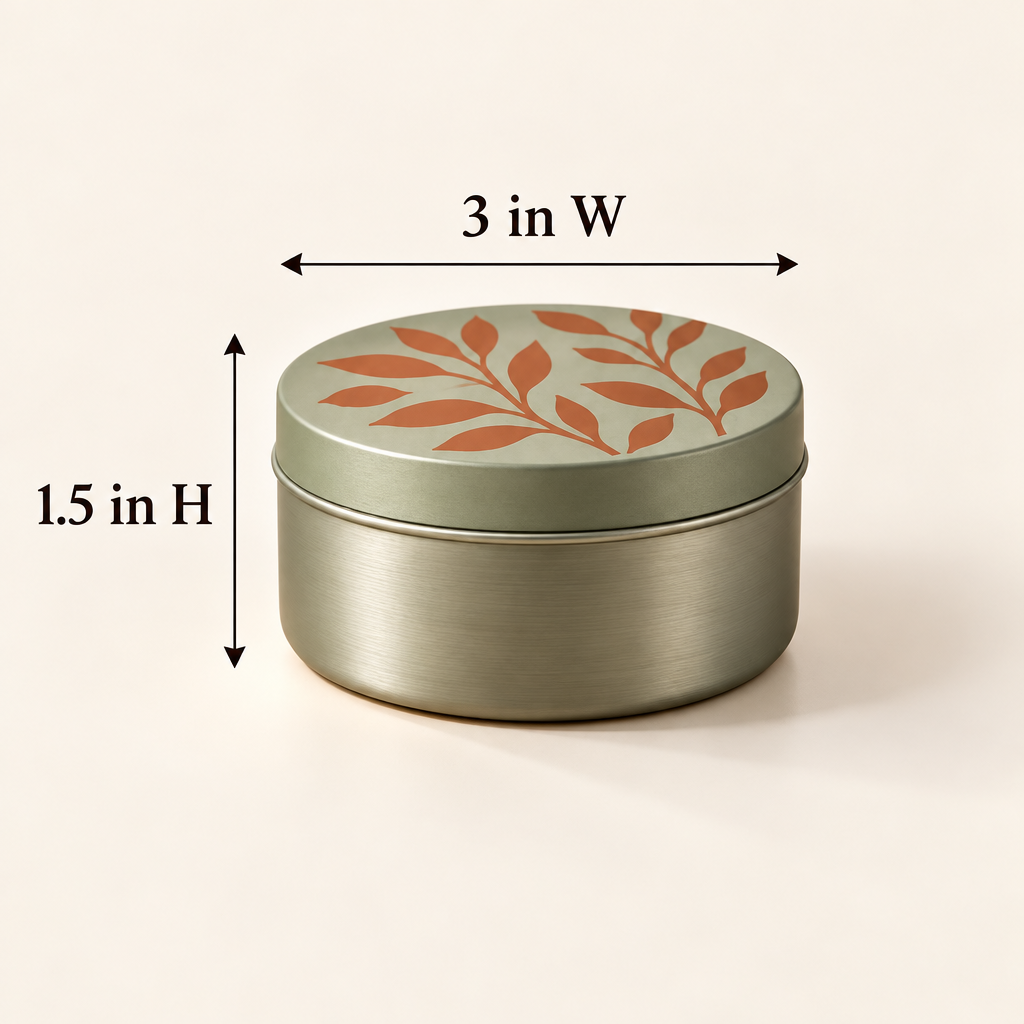 Merqavi™ Sage Botanical Lid Tin Sample Candle