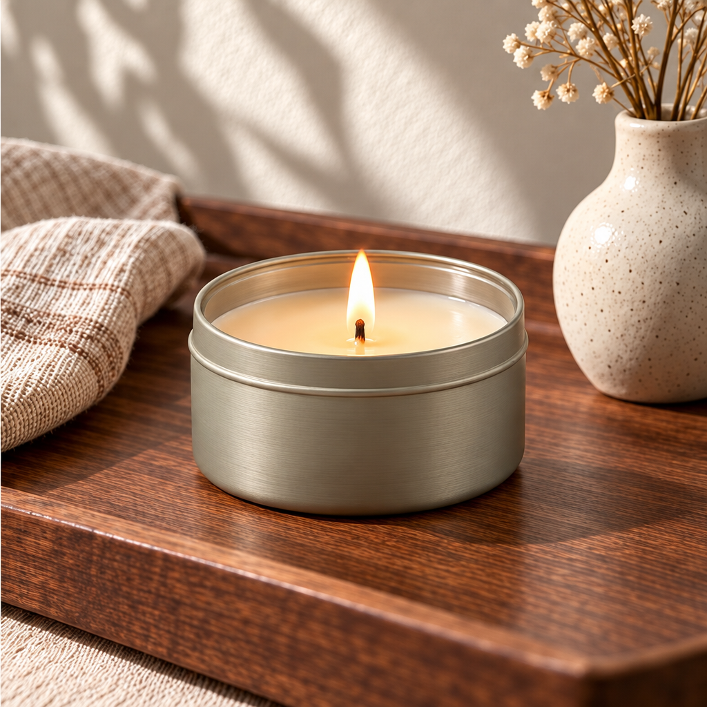 Merqavi™ Sage Botanical Lid Tin Sample Candle